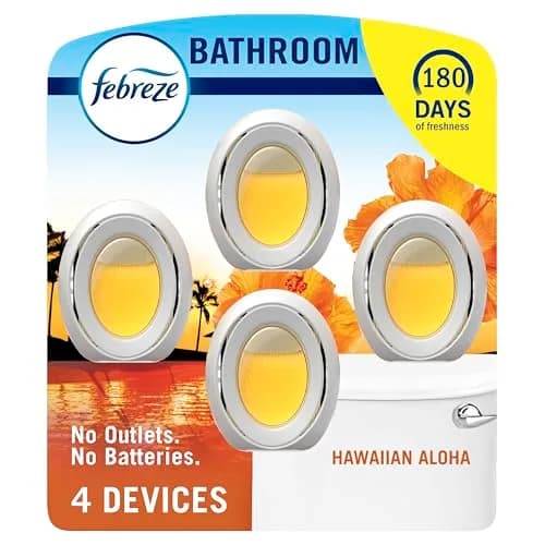 Febreze Bathroom Air Freshener Hawaiian Aloha Scent 4ct | Odor-Fighting Plug-In Alternative for Small Spaces thumbnail 1