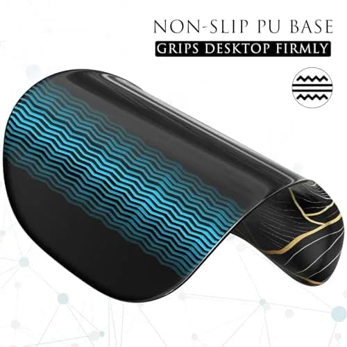 MROCO Ergonomic Mouse Pad with Gel Wrist Rest, 24cm x 20.5cm (9.4 x 8.1 in) | Golden Rise Pattern thumbnail 6