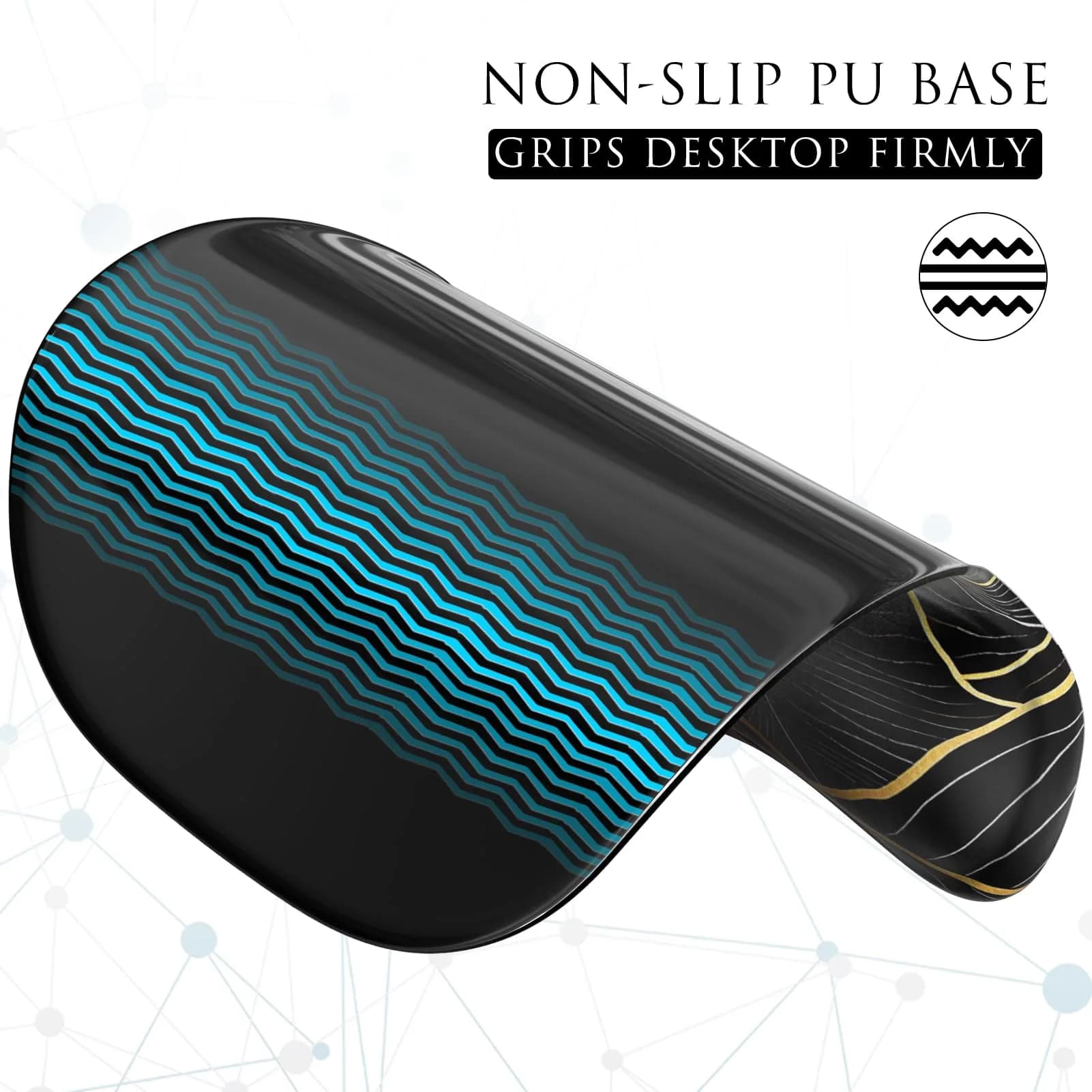 MROCO Ergonomic Mouse Pad with Gel Wrist Rest, 9.4 x 8.1 inches, Golden Rise | Smooth Surface for Precise Control - view 6