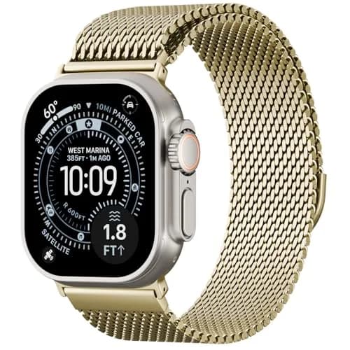 Steezrd Magnetic Mesh Milanese Loop Compatible with Apple Watch 49mm 46mm 45mm 44mm 42mm 41mm 40mm 38mm | Stainless Steel Strap thumbnail 1