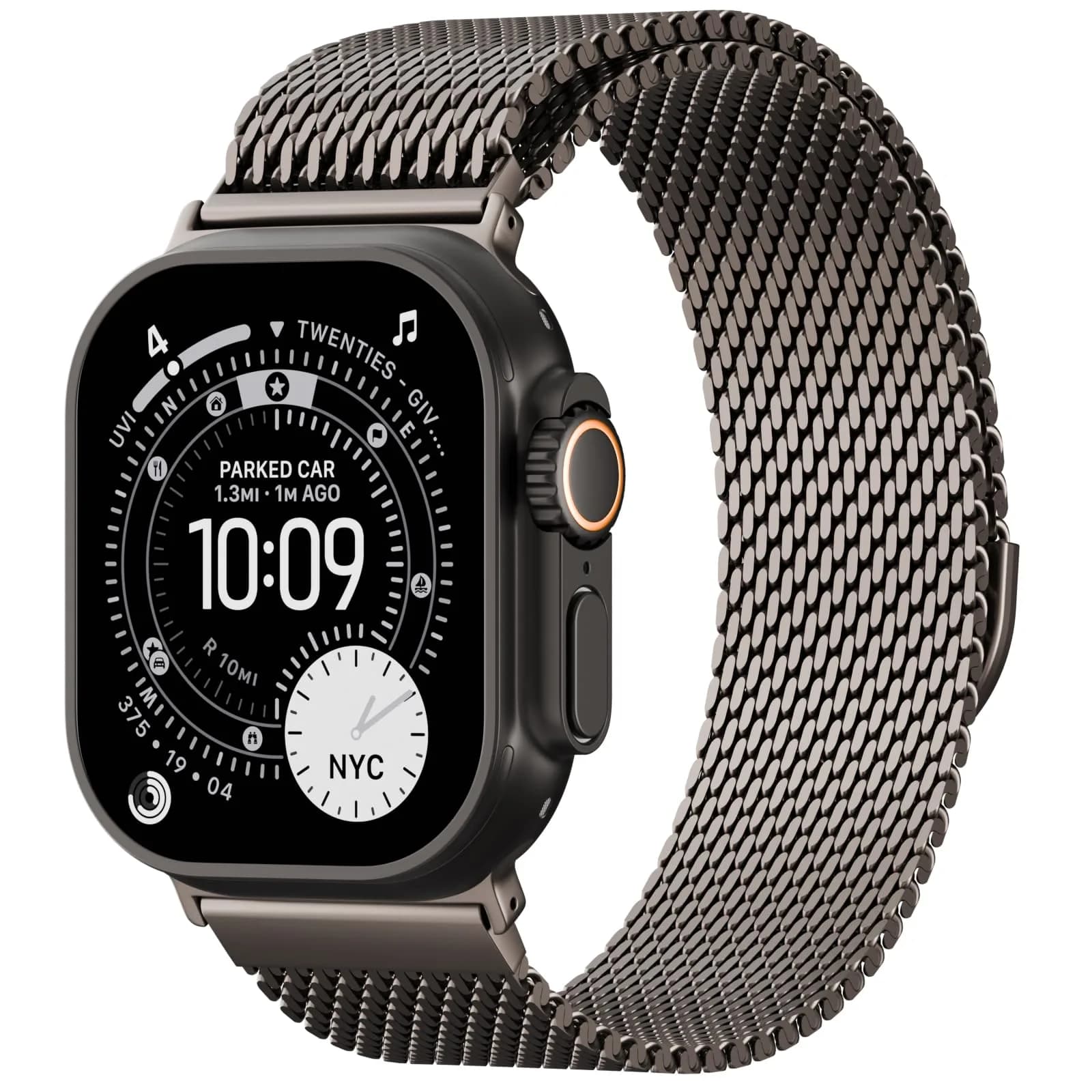 Steezrd Magnetic Milanese Loop Watch Band for Apple Watch 38mm-49mm | Breathable Stainless Steel Strap — Slate / 49/46/45/44/42mm(series 3-1)