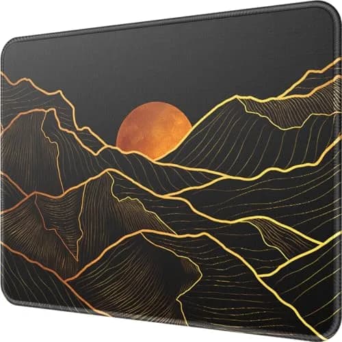 MROCO Golden Rise Mouse Pad with Stitched Edges, 8.5 x 11 Inch | Smooth Glide & Precise Control - main product image