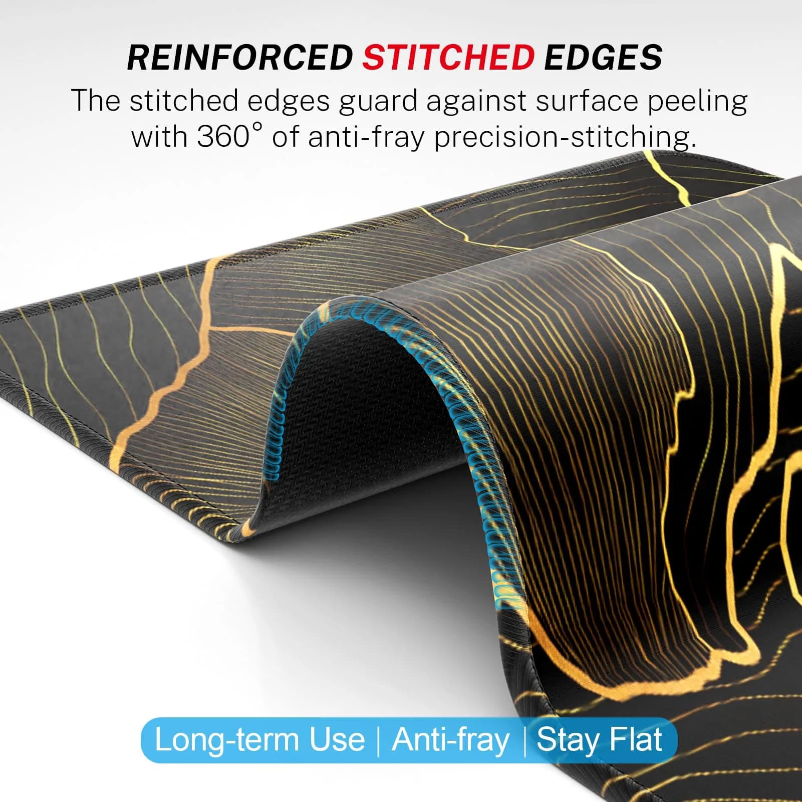 MROCO Golden Rise Mouse Pad with Stitched Edges, 8.5 x 11 Inch | Smooth Glide & Precise Control - view 3
