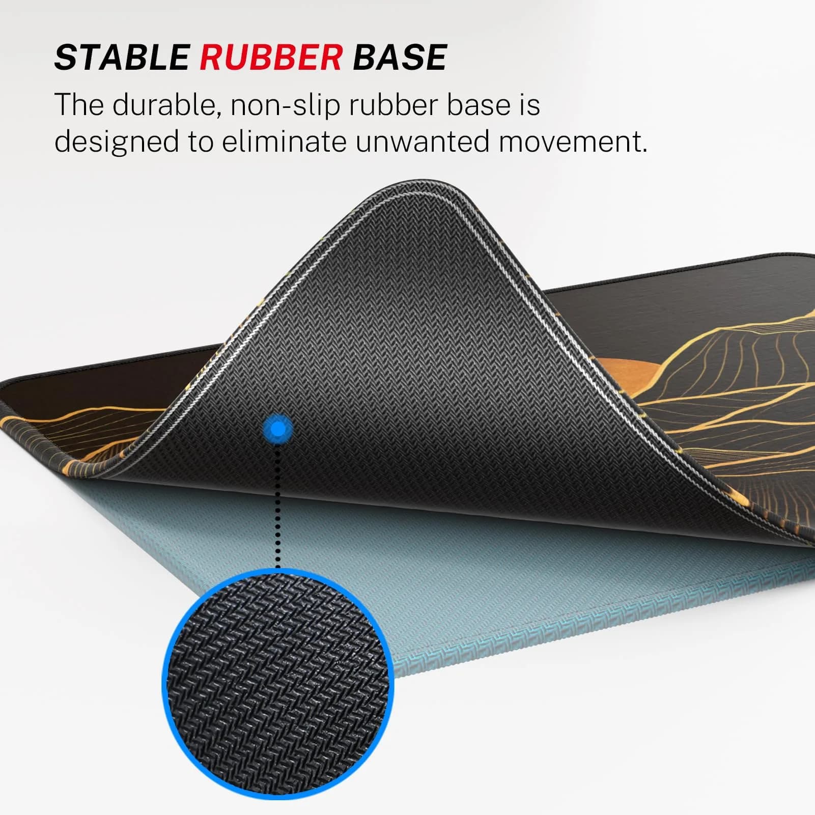 MROCO Golden Rise Mouse Pad with Stitched Edges, 8.5 x 11 Inch | Smooth Glide & Precise Control - view 4