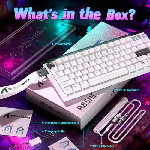 ATTACK SHARK R85 HE Magnetic Wired Gaming Keyboard 75% Layout | 8000Hz Polling Rate, 0.005mm RT Precision thumbnail 5