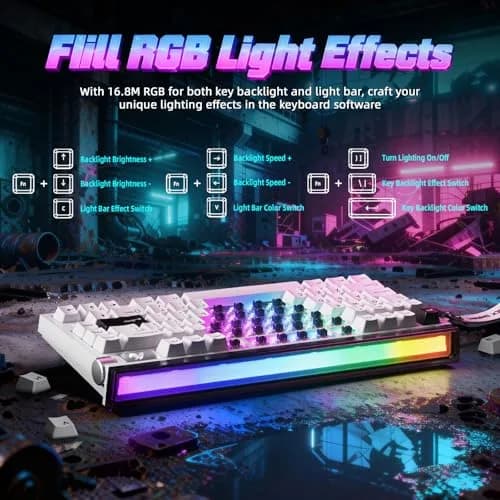 ATTACK SHARK R85 HE Magnetic Wired Gaming Keyboard 75% Layout | 8000Hz Polling Rate, 0.005mm RT Precision thumbnail 9