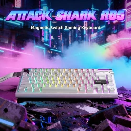 ATTACK SHARK R85 HE Magnetic Wired Gaming Keyboard 75% Layout | 8000Hz Polling Rate, 0.005mm RT Precision thumbnail 2