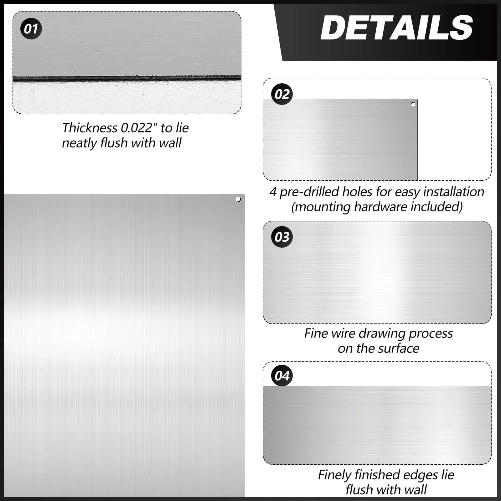 Yaocom Stainless Steel Backsplash for Stove, 30x12 Inch | Protects Kitchen Walls from Splatter - view 3