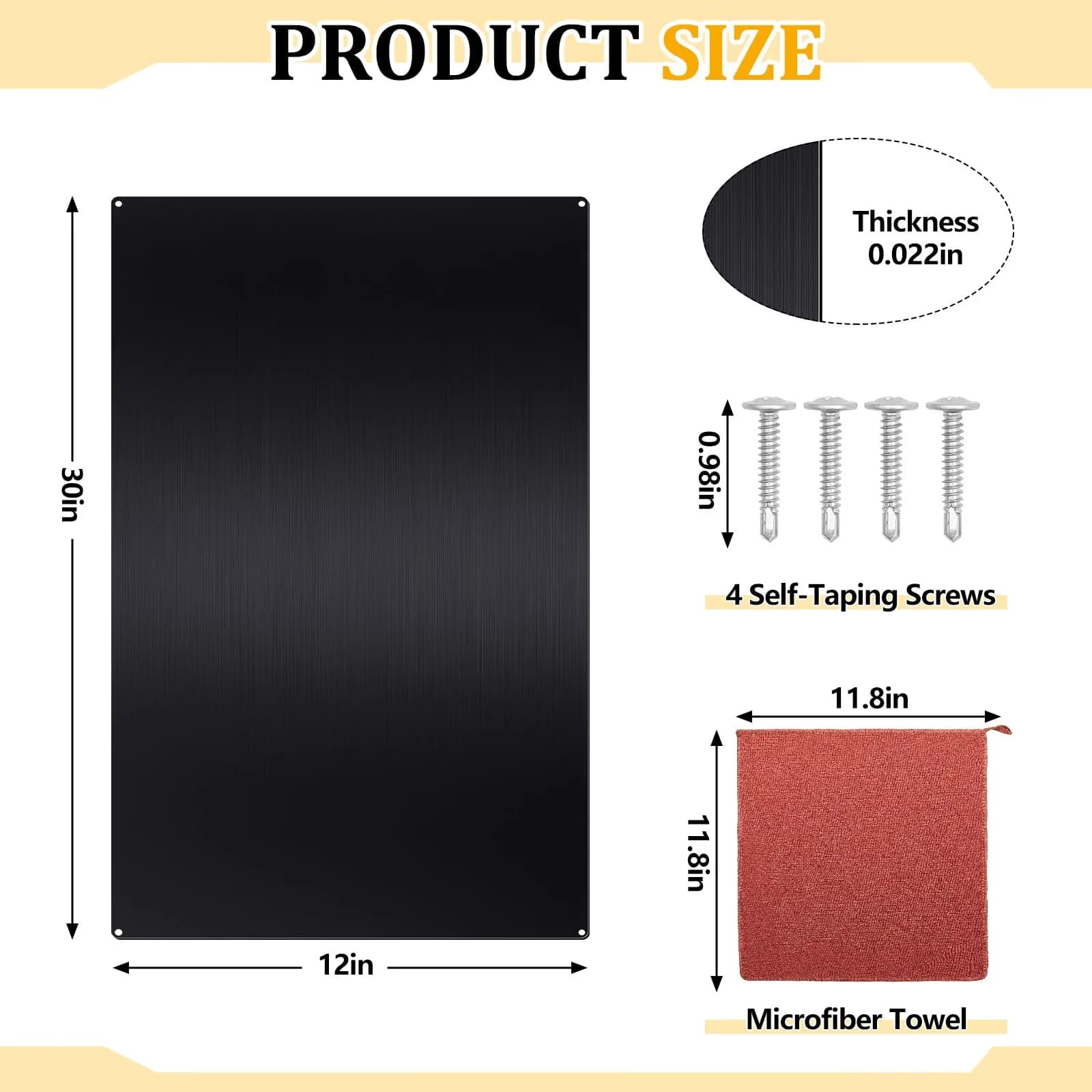 Yaocom Black Stainless Steel Backsplash for Stove, 30x12 Inch | Kitchen Wall Protection thumbnail 2