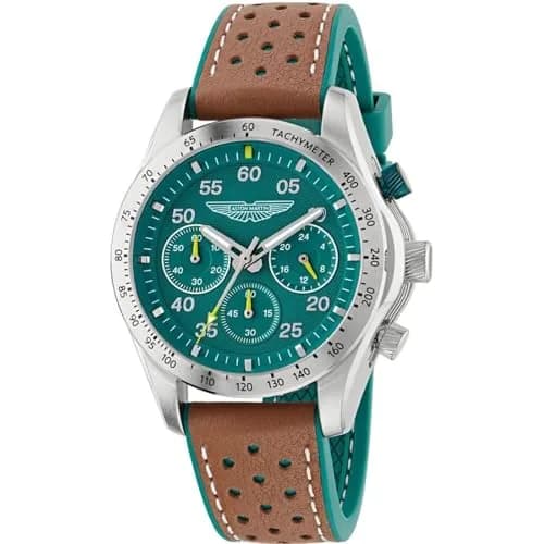 Aston Martin Unisex Chronograph Quartz Watch Aml Thrill SGT W | 42mm Stainless Steel Green Dial thumbnail 4
