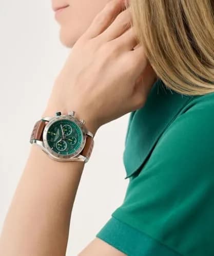 Aston Martin Unisex Chronograph Quartz Watch Aml Thrill SGT W | 42mm Stainless Steel Green Dial thumbnail 2