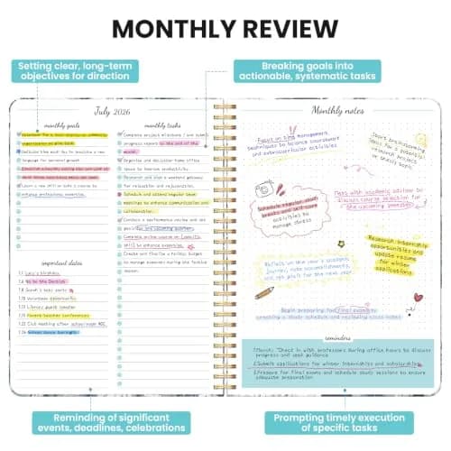 Taja Monthly Planner 2026-2027, 18-Month Aesthetic Calendar, Jul 2026-Dec 2027, 24 Pages thumbnail 3