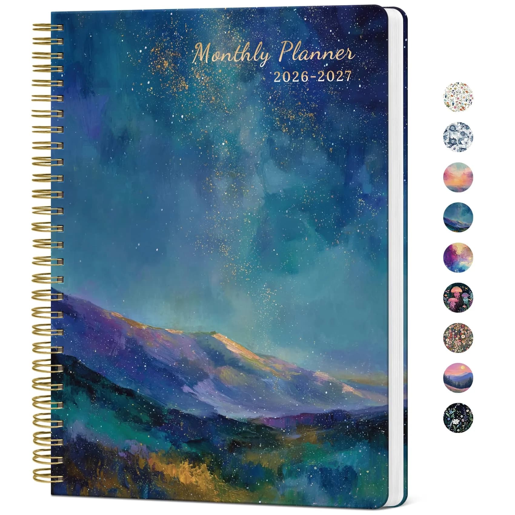 Taja Monthly Planner 2026-2027 C-Starlit Peaks - 18-Month Aesthetic Calendar, Jul 2026-Dec 2027 - main product image