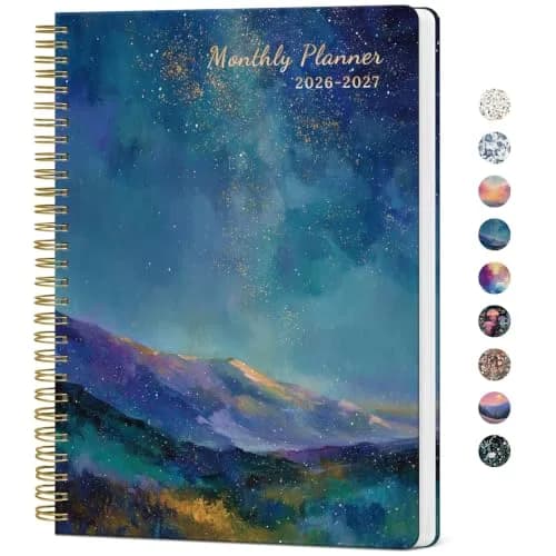 Taja Monthly Planner 2026-2027 18-Month Calendar 10 x 7 inches | Aesthetic Design for Students and Professionals thumbnail 1