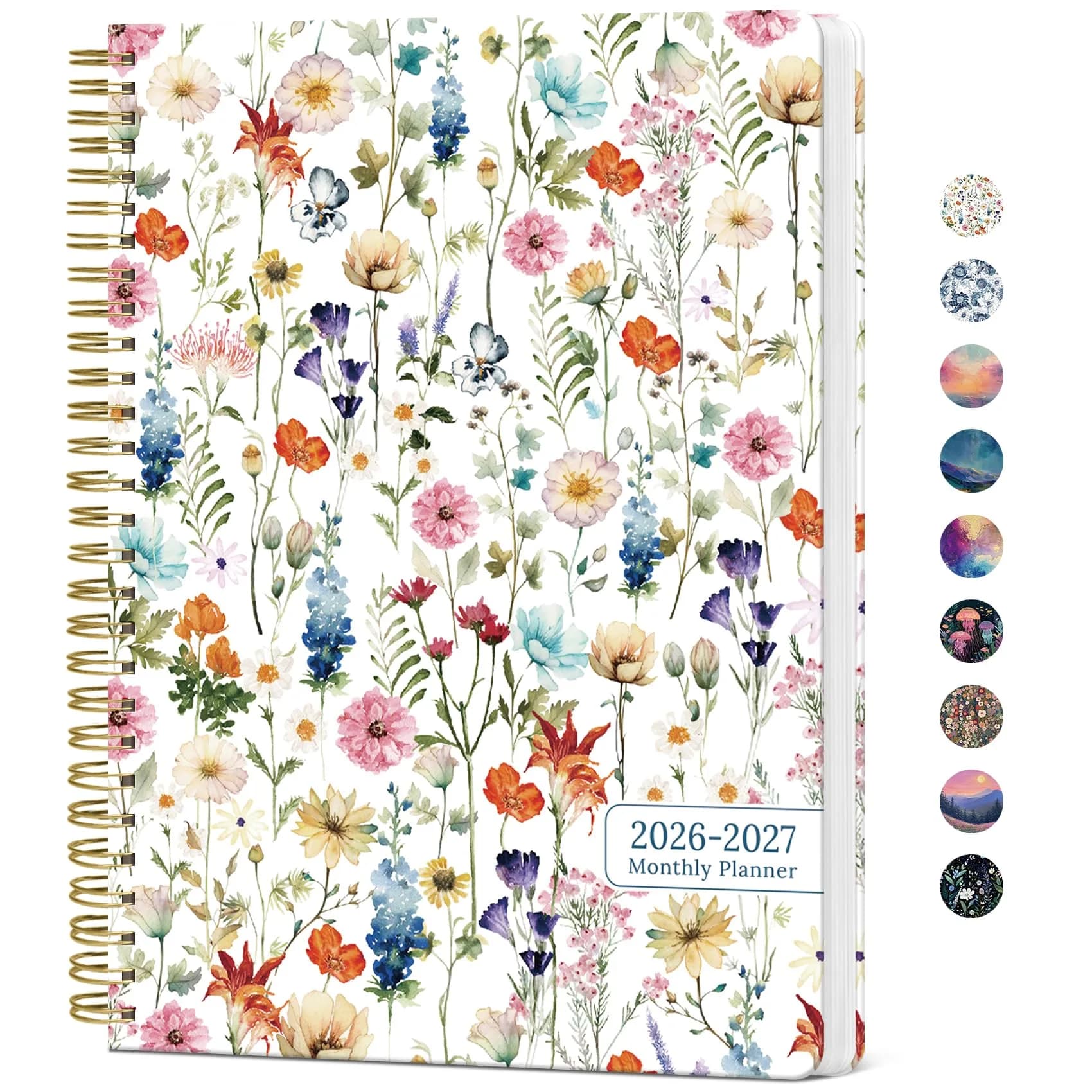 Taja Monthly Planner 2026-2027, 18-Month Aesthetic Calendar, Jul 2026-Dec 2027, 24 Pages — A-Wildflowers