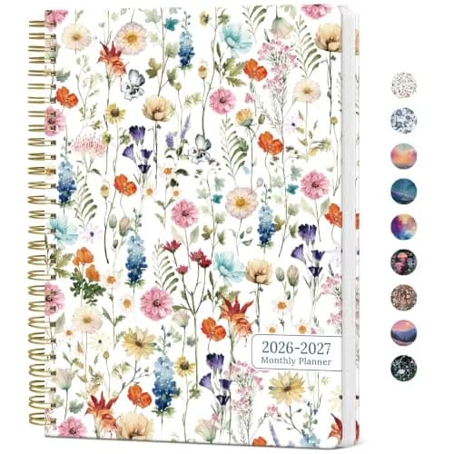 Taja Monthly Planner 2026-2027, 18-Month Calendar 25.4cm (10") | Aesthetic Design with Goals & Notes - main product image