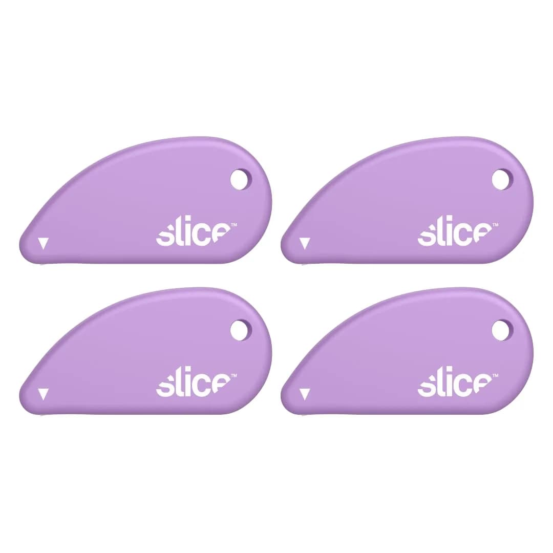 Slice 00100 Lavender Ceramic Blade Safety Cutter, 4 Pack | Keychain Ready Box Opener - main product image
