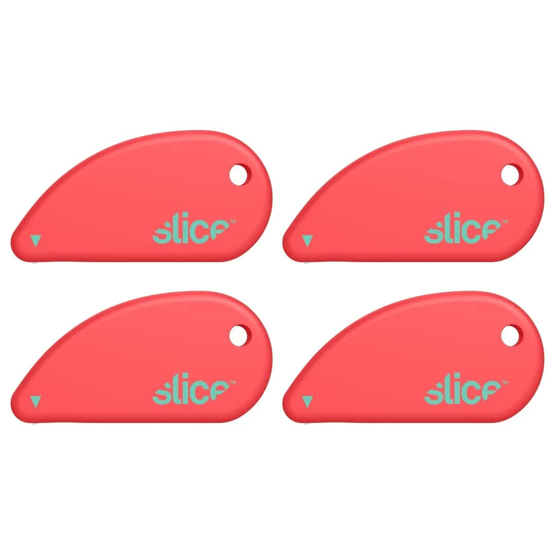 Slice 00100 Orange Ceramic Blade Safety Cutter, 4 Pack | Keychain Ready, Opens Packaging - main product image