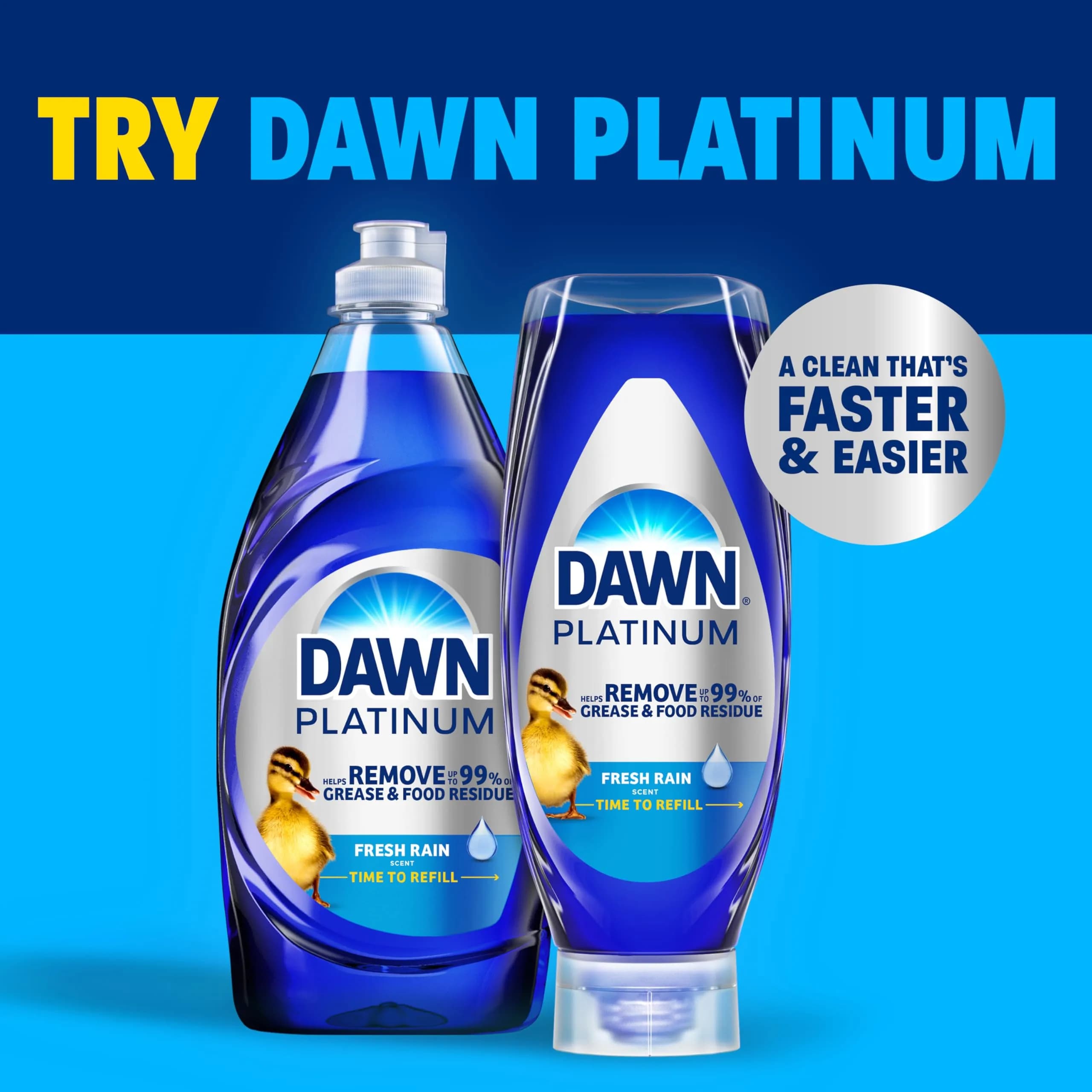 Dawn Ultra Dish Soap Refill Jug, Original Blue Liquid Dishwashing Detergent 1527ml (51.5 Fl Oz) | Powerful Grease Cutting - view 5