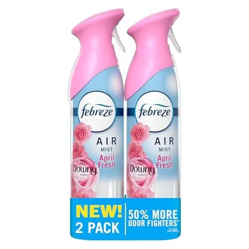 Febreze Air Mist Room Spray Downy April Fresh Scent 16.2oz (2-Pack) | Odor Fighting Deodorizer for Home thumbnail 1