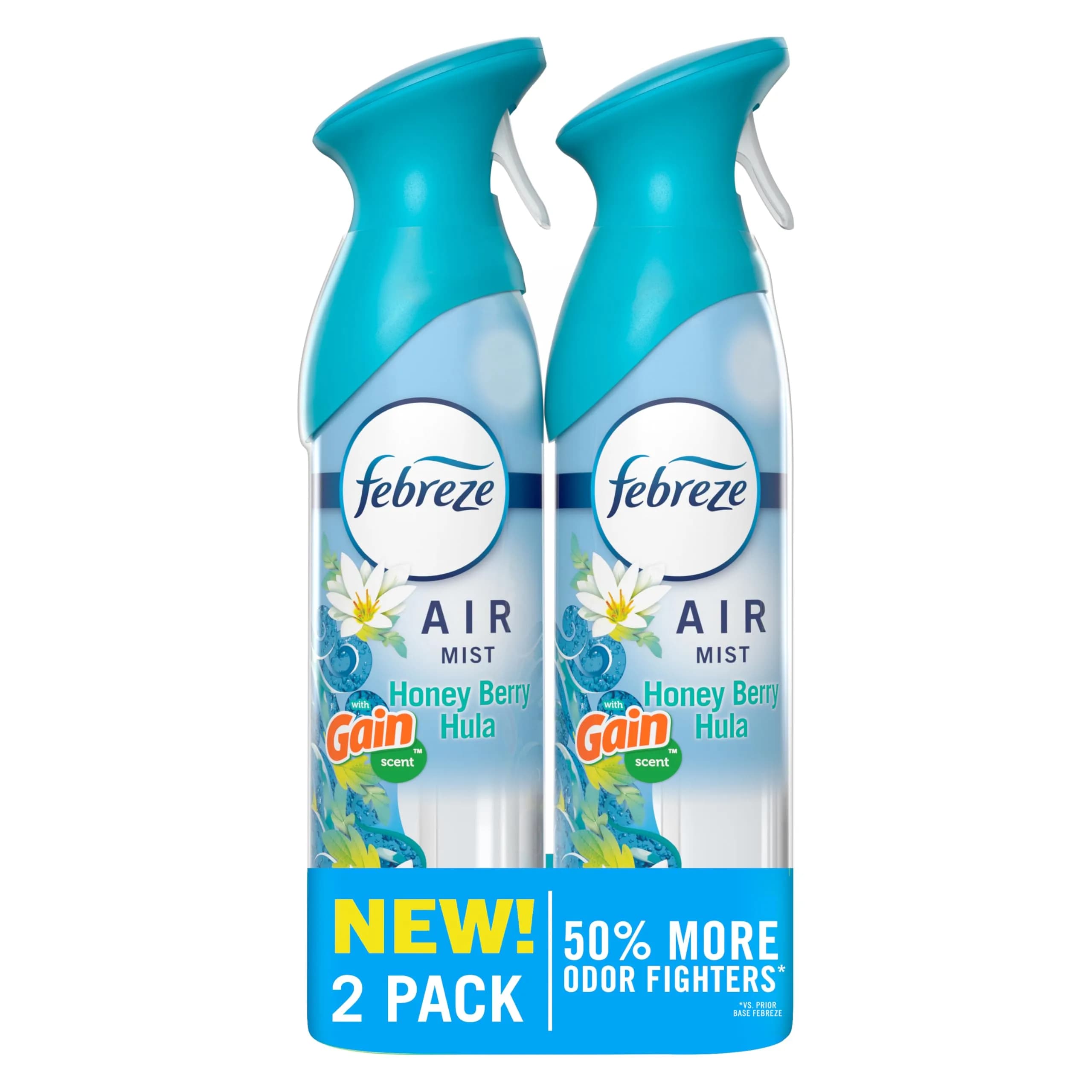 Febreze Air Mist Room Spray Gain Honey Berry Hula Scent, 480ml (8.1oz) 2-Pack | Fights Odors Instantly
