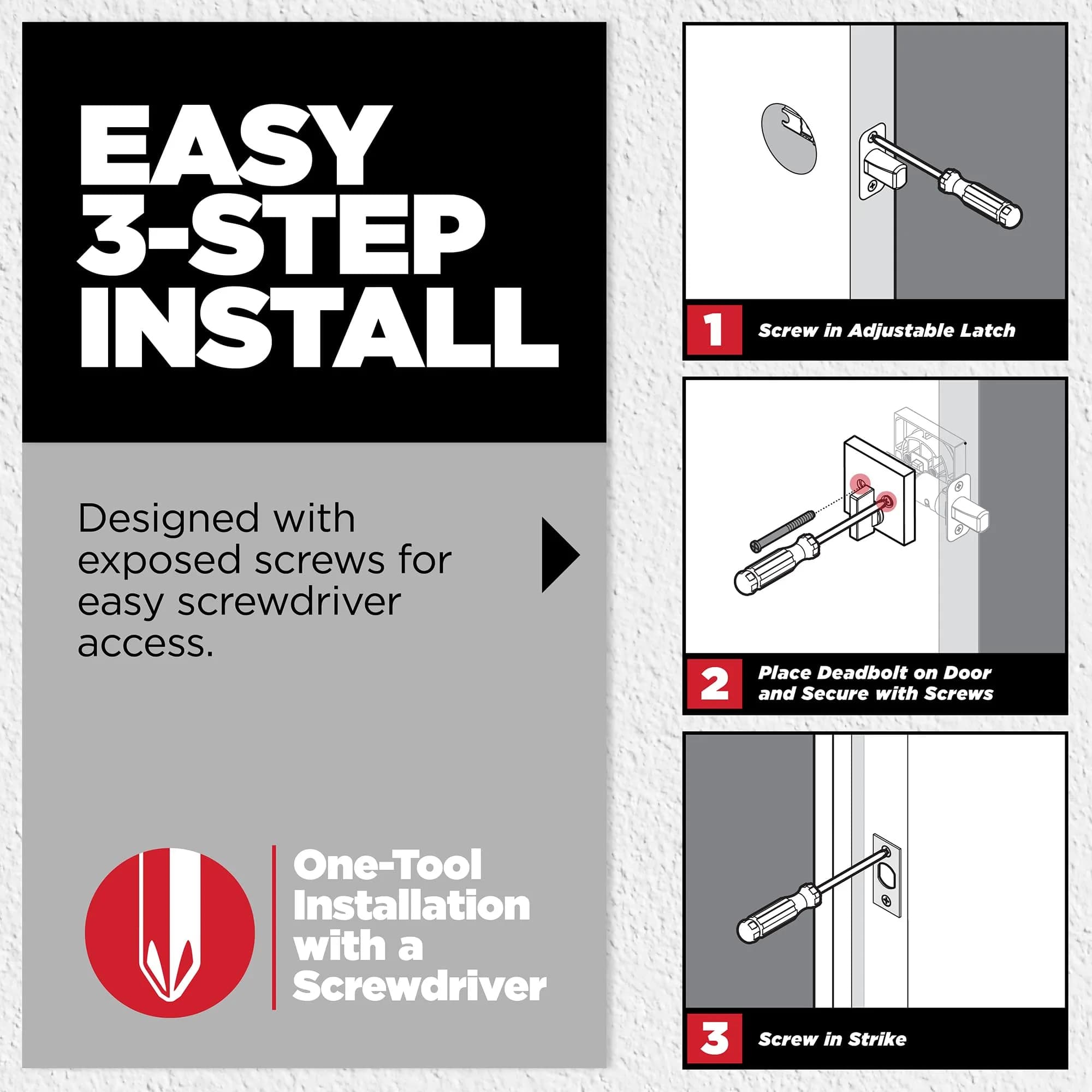 Kwikset 660 Series Entry Handleset with SmartKey Deadbolt, Satin Chrome, Fits 1-3/8" to 1-3/4" Doors - view 4