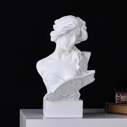 LCCCK White Greek Mythology Bust Statue Decor 29.7 cm (11.8") | Aphrodite Roman Goddess Figurine for Sketch Practice thumbnail 4