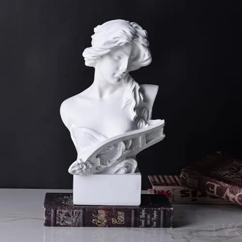 LCCCK White Greek Mythology Bust Statue Decor 29.7 cm (11.8") | Aphrodite Roman Goddess Figurine for Sketch Practice thumbnail 5