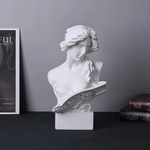 LCCCK White Greek Mythology Bust Statue Decor 29.7 cm (11.8") | Aphrodite Roman Goddess Figurine for Sketch Practice thumbnail 7