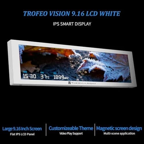 Thermalright Trofeo Vision 9.16 LCD White | 9.16-inch Full-Color LCD Display with USB-C thumbnail 2
