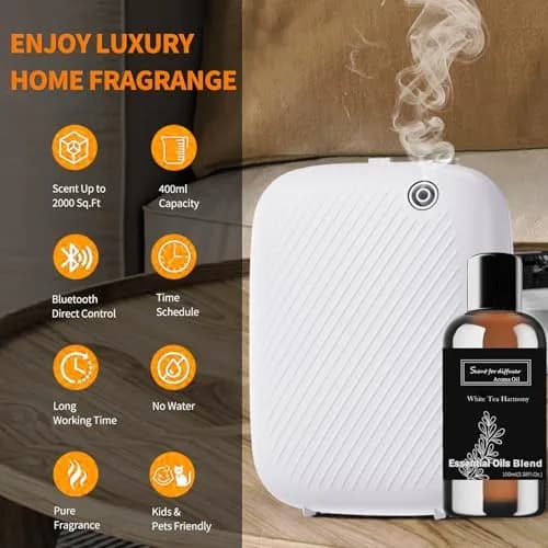 homnas Smart Waterless Essential Oil Diffuser 400ML | Large Room & Commercial Use thumbnail 2