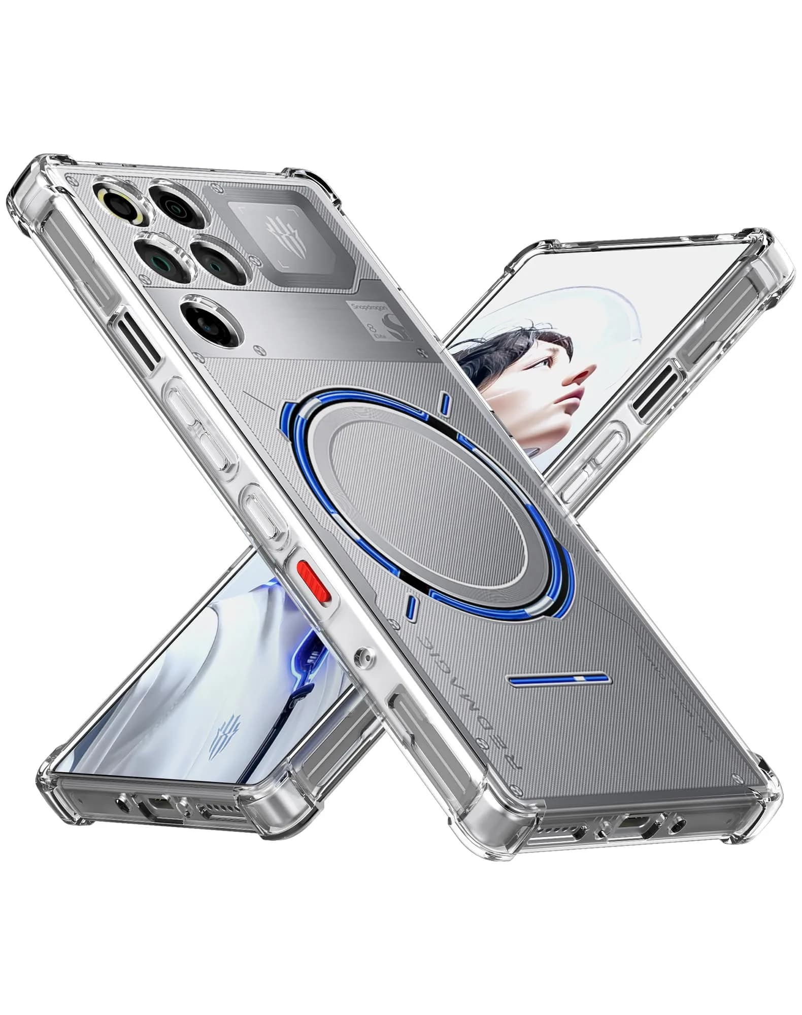 Cresee Case for Red Magic 11 Pro/11S Pro | Slim Shockproof TPU Cover, Transparent — Transparent