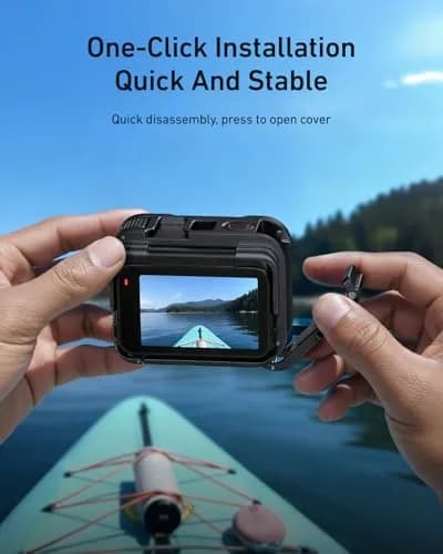 TELESIN Aluminum Alloy Protective Frame Case for Insta 360 Ace Pro 2 | Quick-Release Metal Cage with 1/4" Screw & Cold Shoe thumbnail 5