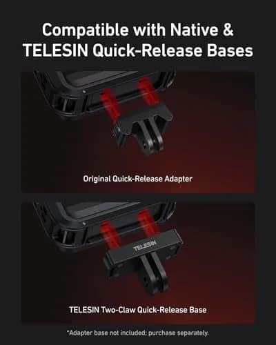 TELESIN Aluminum Alloy Protective Frame Case for Insta 360 Ace Pro 2 | Quick-Release Metal Cage with 1/4" Screw & Cold Shoe thumbnail 6
