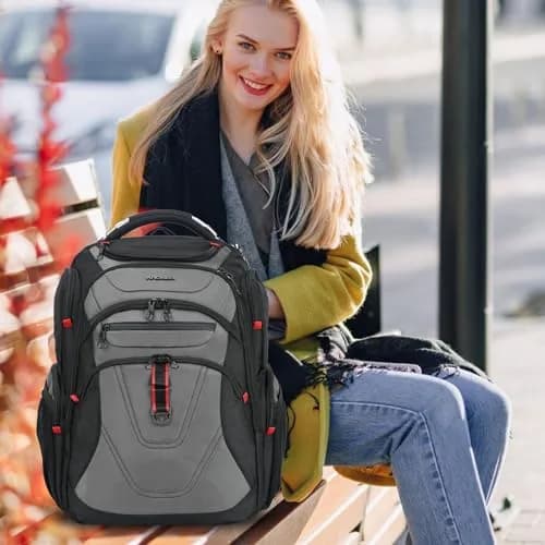 KROSER TSA Friendly Laptop Backpack 17.3 inch XXXL Gaming Backpack with RFID Pockets & USB Port | Water-Repellent Ballistic Fabric thumbnail 6