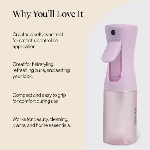 Kitsch Continuous Spray Bottle for Hair – Sheer Violet, 150ml (5.1 oz) | Ultra-Fine Mist for Effortless Styling thumbnail 5