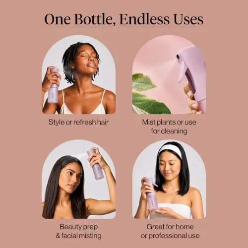Kitsch Continuous Spray Bottle for Hair – Sheer Violet, 150ml (5.1 oz) | Ultra-Fine Mist for Effortless Styling thumbnail 6