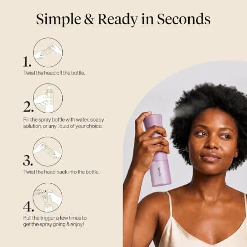 Kitsch Continuous Spray Bottle for Hair – Sheer Violet, 150ml (5.1 oz) | Ultra-Fine Mist for Effortless Styling thumbnail 7