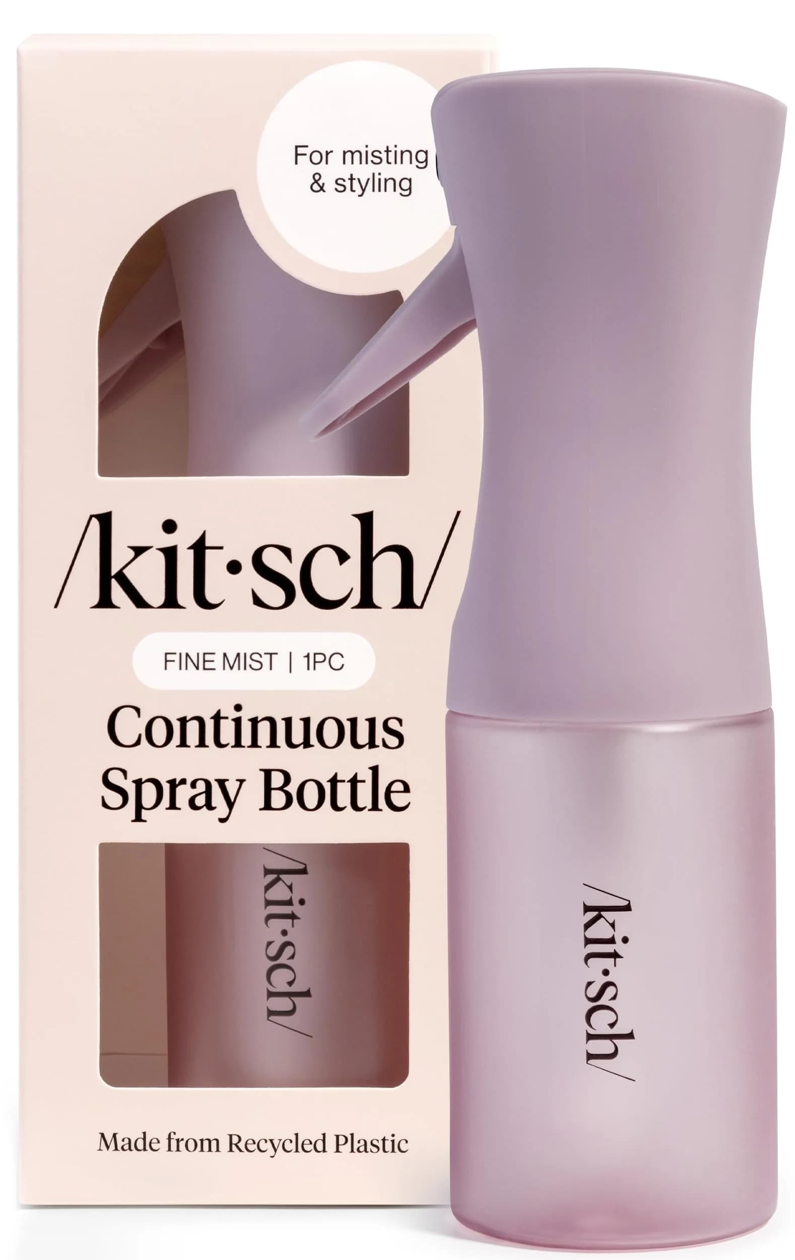 Kitsch Continuous Spray Bottle for Hair – Sheer Violet, 150ml (5.1 oz) | Ultra-Fine Mist for Effortless Styling — Sheer Violet