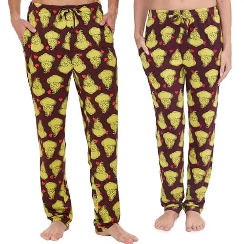 Dr. Seuss The Grinch Who Stole Christmas Lounge Pants with Pockets MultiPrints | Unisex Cozy Holiday Wear (70-120 chars) thumbnail 1