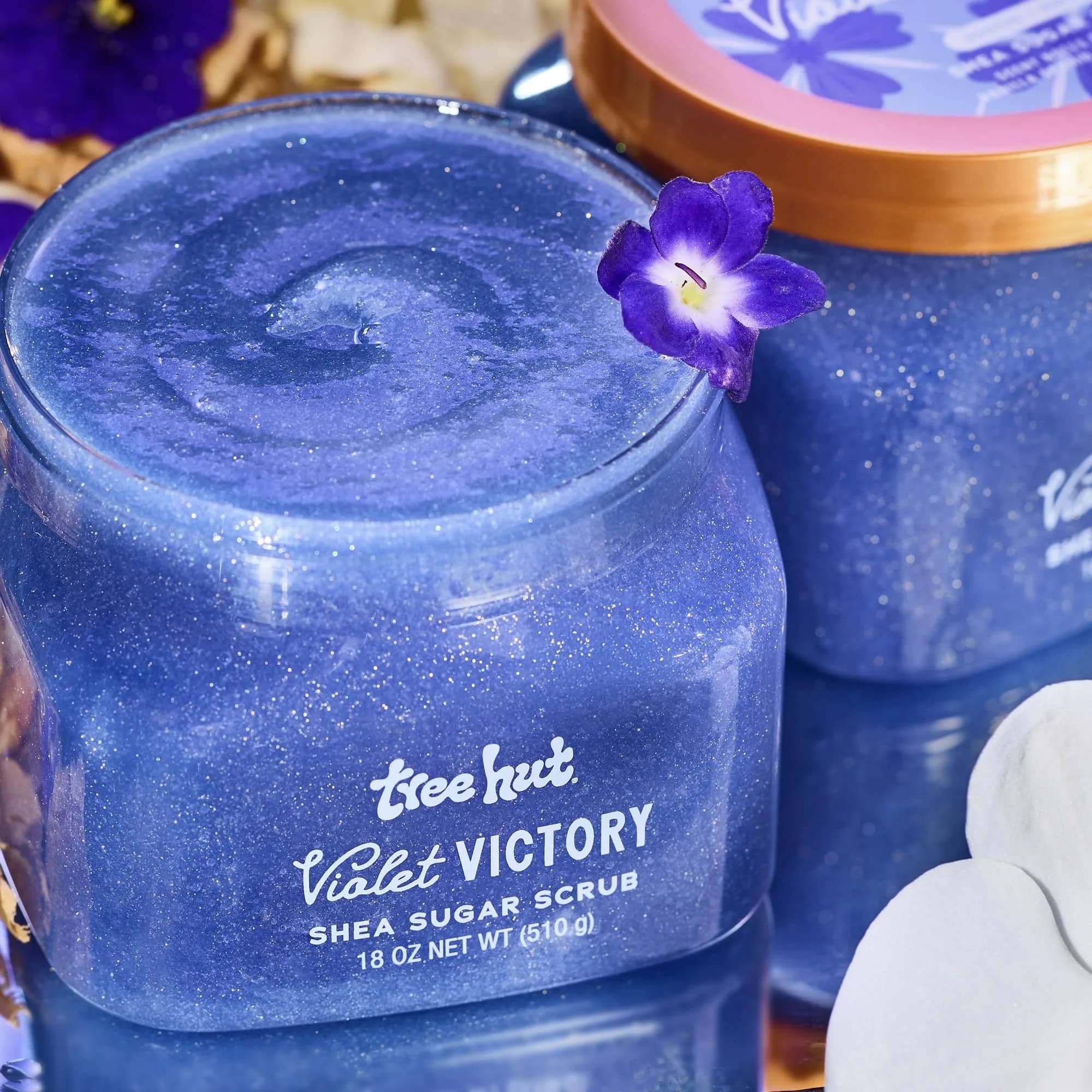 Tree Hut Violet Victory Shea Sugar Body Scrub 510g (18 Oz) | Exfoliating & Nourishing with Shea Butter - view 4