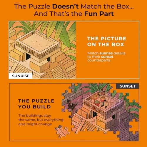 da Vinci's Room Time Warp Puzzle - Itza Small World 1000 Piece | Sunrise to Sunset Hidden Scene for Adults thumbnail 2