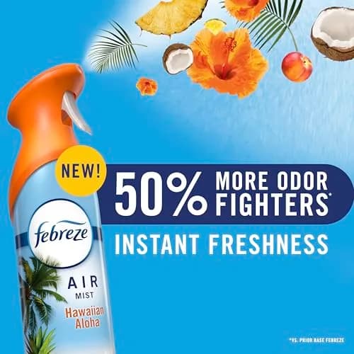 Febreze Air Mist Room Spray Gain Island Fresh Scent 497ml (16.2 Fl Oz) | Odor Fighting Deodorizer for Home thumbnail 2