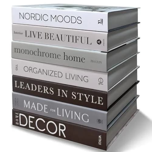 Gocelufe Decorative Books for Home Decor - 7 Pcs Fake Books for Decoration, Faux Stack for Bookshelf, Coffee Table, Designer Decor Set thumbnail 1