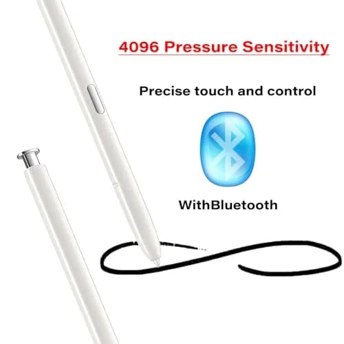 LiXiongBao White S Pen Replacement for Samsung Galaxy Note 10/10+ Stylus with Bluetooth, 4096 Pressure Sensitivity thumbnail 3