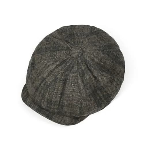 Croogo Plaid Newsboy Cap Classic Vintage Flat Cap Gatsby Ivy Golf Cabbie Hat Winter Beret Caps,GrayGreen-NB25Q12 | Unisex Vintage Style thumbnail 5