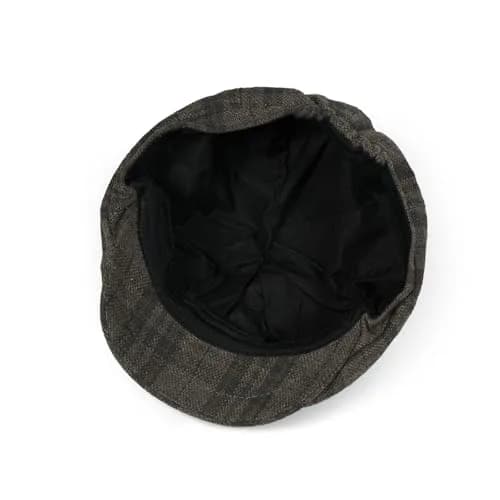 Croogo Plaid Newsboy Cap Classic Vintage Flat Cap Gatsby Ivy Golf Cabbie Hat Winter Beret Caps,GrayGreen-NB25Q12 | Unisex Vintage Style thumbnail 6