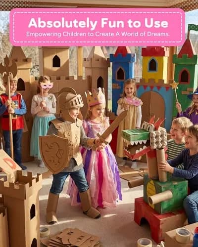 BEAVERBOT C2 Upgraded Cardboard Cutter for Kids, Pink | Dual Speed Rabbit Craft Tool for Ages 5+ thumbnail 2