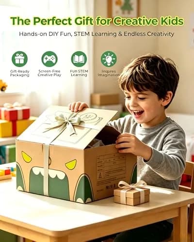BEAVERBOT C2 Upgraded Cardboard Cutter for Kids, Dual Speed Dinosaur, Green | Safe bladeless design for precise craft cuts thumbnail 3