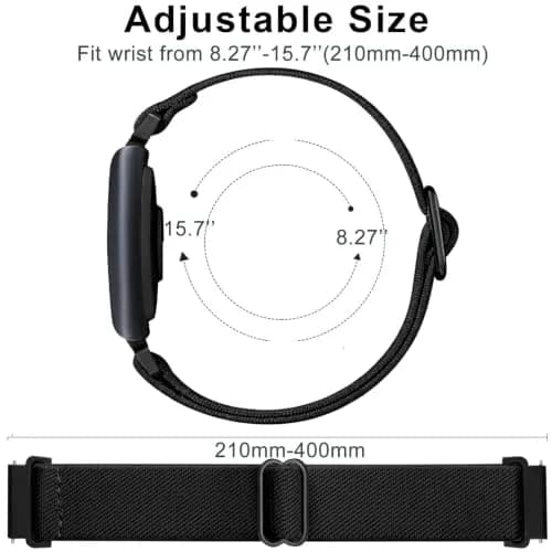 CUNUJIX 4 Pack Stretchy Watch Bands for Amazfit Helio Strap 22mm | Nylon Elastic Sport Bands thumbnail 2